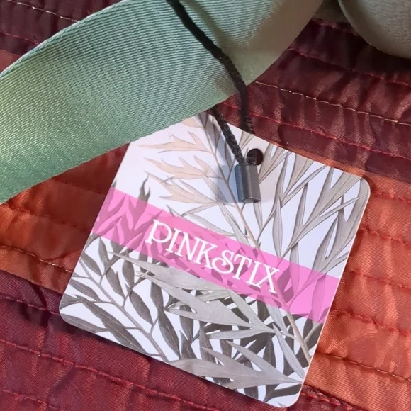 PINK STIX* sage green vegan crossbody adj. strap, dust bag zip top, 2 inside pkt - Picture 8 of 13